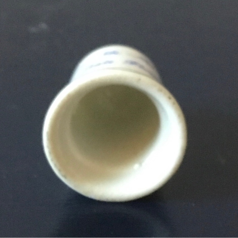 Porcelain Floral Blue Thimble with Gold Trim - Picture 3 of 5
